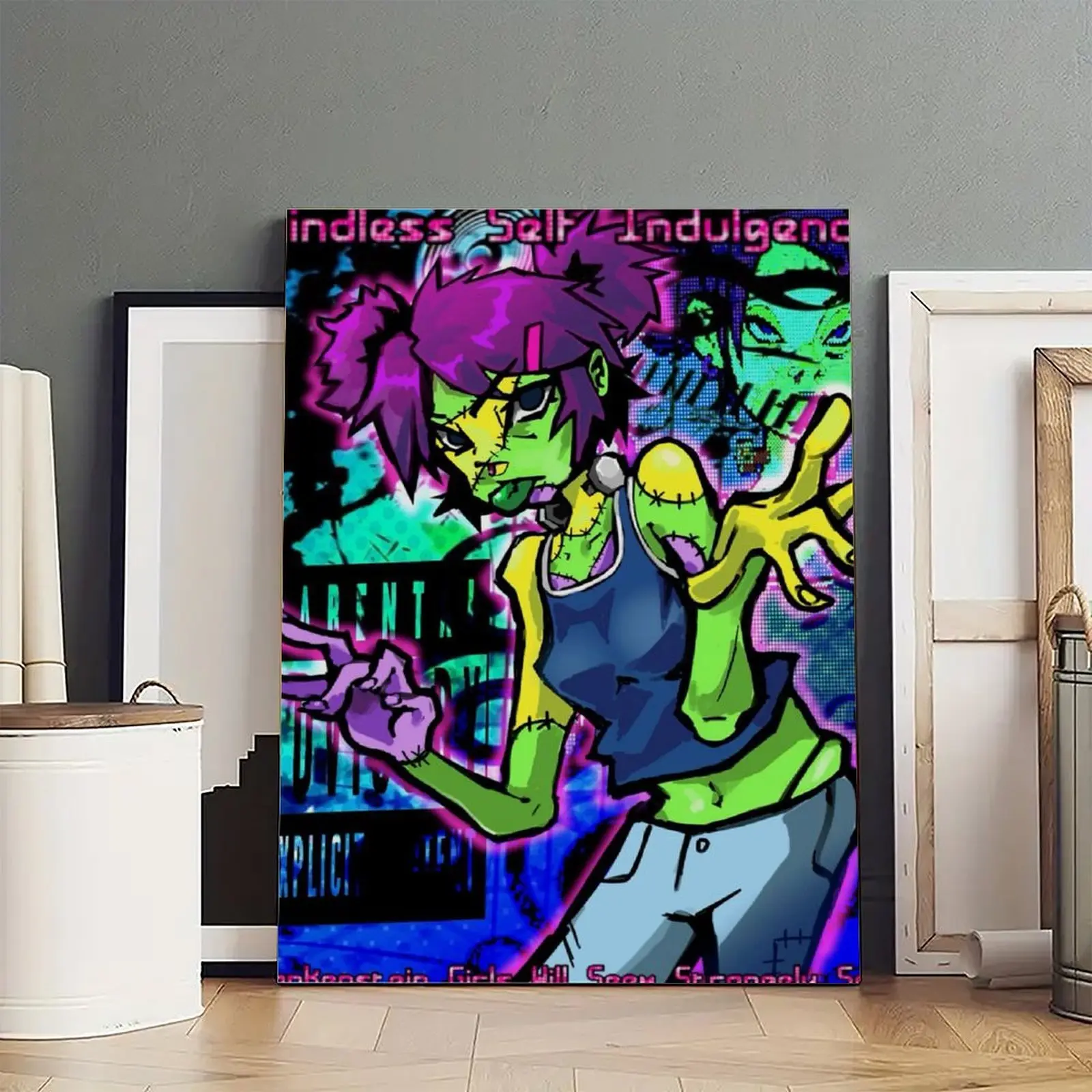 Mindless Self Indulgence Art Painting Decorative Classic Poster Art Wall Art Oil Painting Art Canvas Poster Decorative Painting Porch Living Room Art Decoration