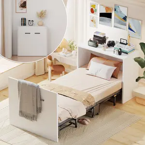 SLSY Murphy Bed with Mattress, Folded Cabinet Bed, Guest Bed Roll Away Bed Fold up Bed for Guest Bedroom, Living Room, Office,75" x 29"