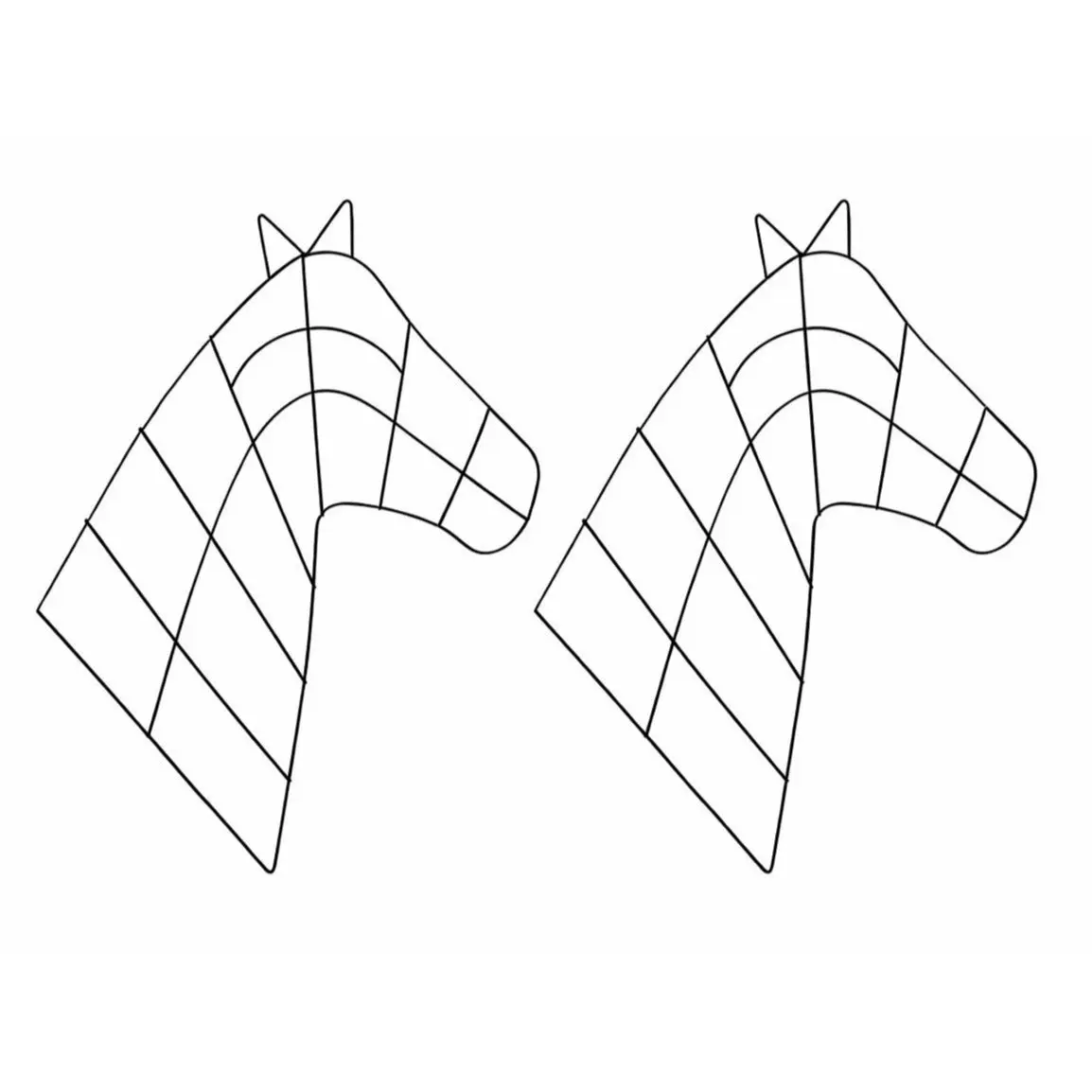 Horse Wreath Frame Set of 2 Mini Pony Wire Form Western Decor DIY Wreath Base Farmhouse Country Front Door Decor