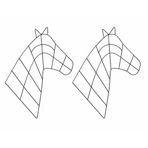 Horse Wreath Frame Set of 2 Mini Pony Wire Form Western Decor DIY Wreath Base Farmhouse Country Front Door Decor