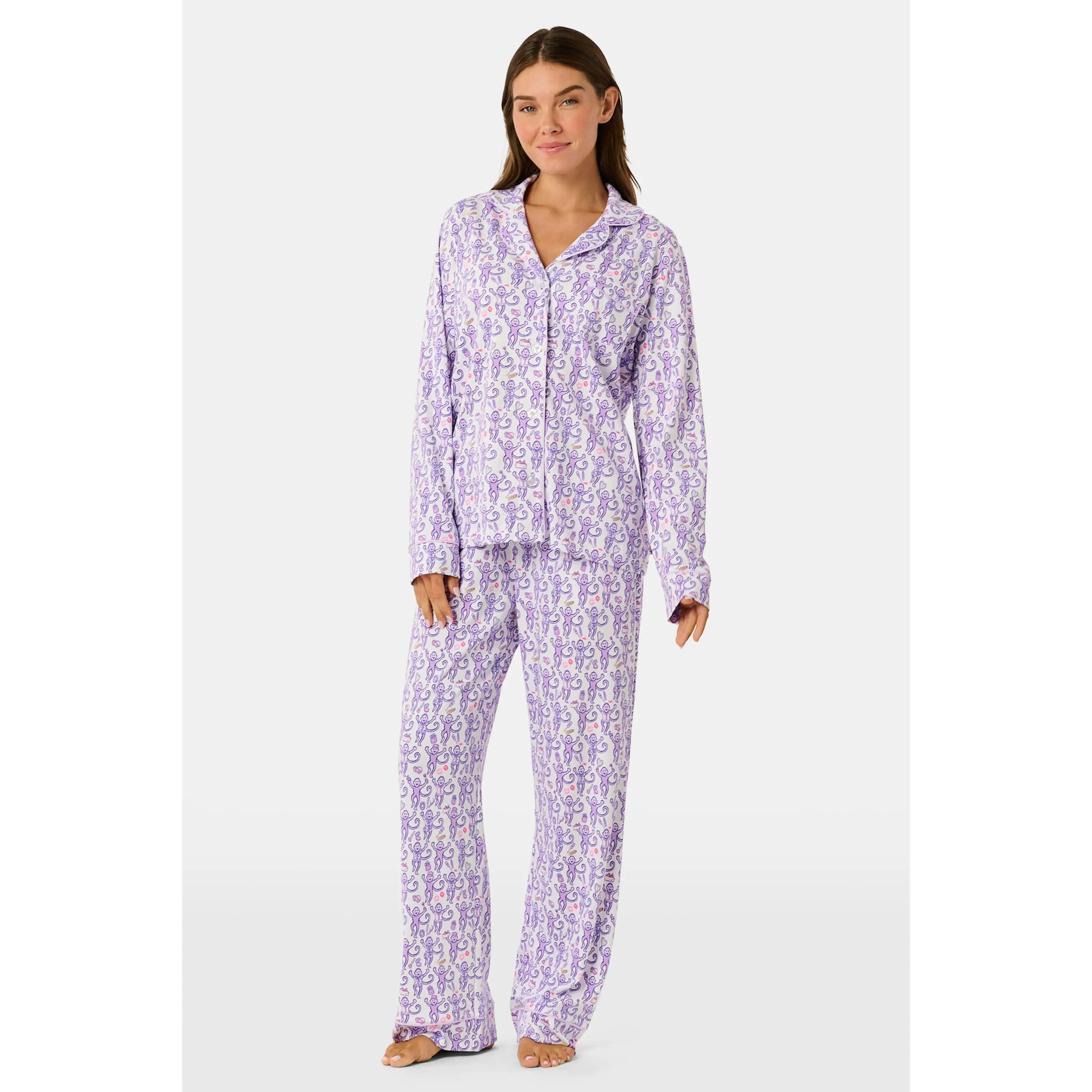 Get Ready With Me Long Sleeve Polo Pajamas