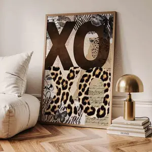 Fashion Stylish Wall Art Print - Trendy Leopard Print - Cheetah Prints - XOXO Print - Trendy Aesthetic Fashion Poster