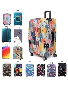 Cat Pattern Luggage Cover, Stretch Luggage Protector, Baggage Dust Case Cover, Luggage Covers for 18-32 Inch Suitcase, Travel Accessories