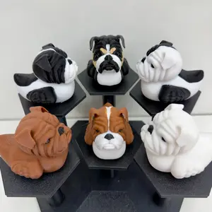 English Bulldog Duck Figure | 3D Printed Dog Dashboard Decor | Cute Puppy Collector Gift