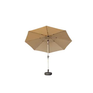 9FT Patio Umbrella, Outdoor Table Umbrella with Push Button Tilt and Crank, UV Protection Waterproof Market Sun Umbrella with 8 Sturdy Ribs for Garden, Deck, Backyard, Pool (Beige),Waterproof and UV resistant,strong