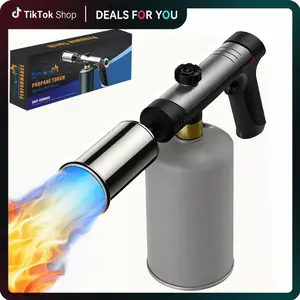 【Fathersdaygift】Professional Adjustable Flame Propane Torch, Ultra-Portable Torch Lighter, Flame Thrower Gun for BBQ Grill, Searing, Baking & Outdoor Adventures, SummerVibes (Propane Tank Not Include) #fathersdaygift