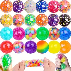 Tpr Stress Relief Decompression Squeeze Water Beads Balls, 10-30 Pieces Set, Perfect for Birthday Parties, Carnivals, Celebrations, Weddings, Valentine's Day Gifts