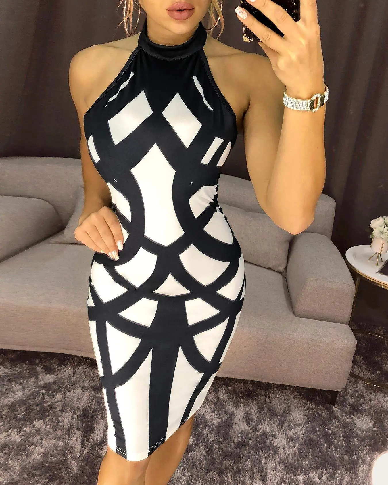 Shapes Body-Con Dress