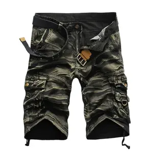 Summer Cargo Shorts Men Cool Camouflage Cotton Casual Mens Short Pants Brand Clothing Comfortable Camo Men Cargo Shorts No Belt Menswear Gamis