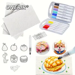 ONERIR Magic Foam Paint Brushes 3D Painting Sponge Canvas Puffy Corn Texture Graffiti Set DIY Bubble Art Kit for Kids Art Craft Painting couple gifts