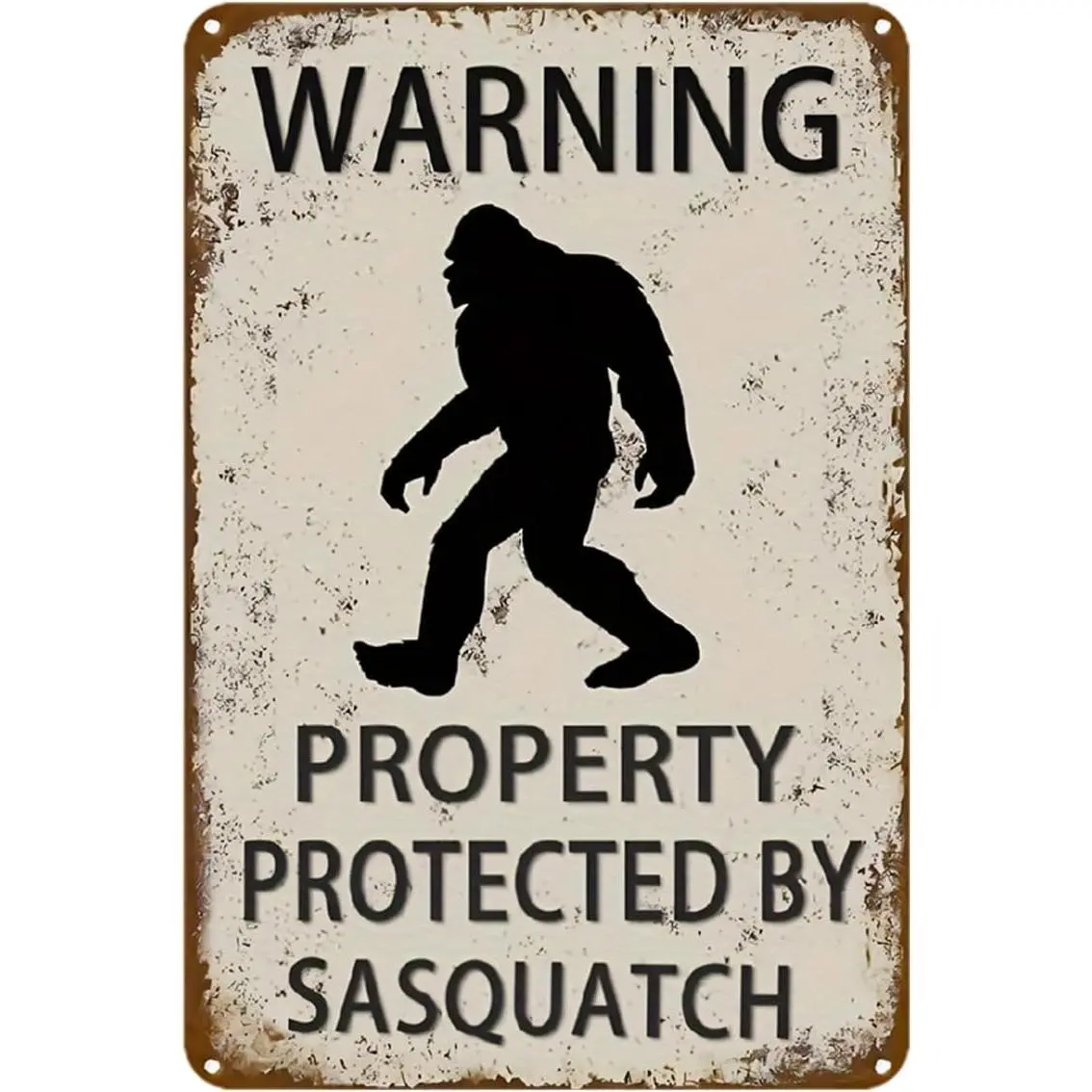 Palette&Wall Vintage 'Sasquatch Warning' Metal Tin Sign – 8x12 Inch Rustic Bigfoot Wall Art for Hunting Cabins, Campgrounds & Backyards – Funny Outdoor Decor, Perfect Gift for Cryptid Fans, Pranksters & Nature Lovers | summervibes