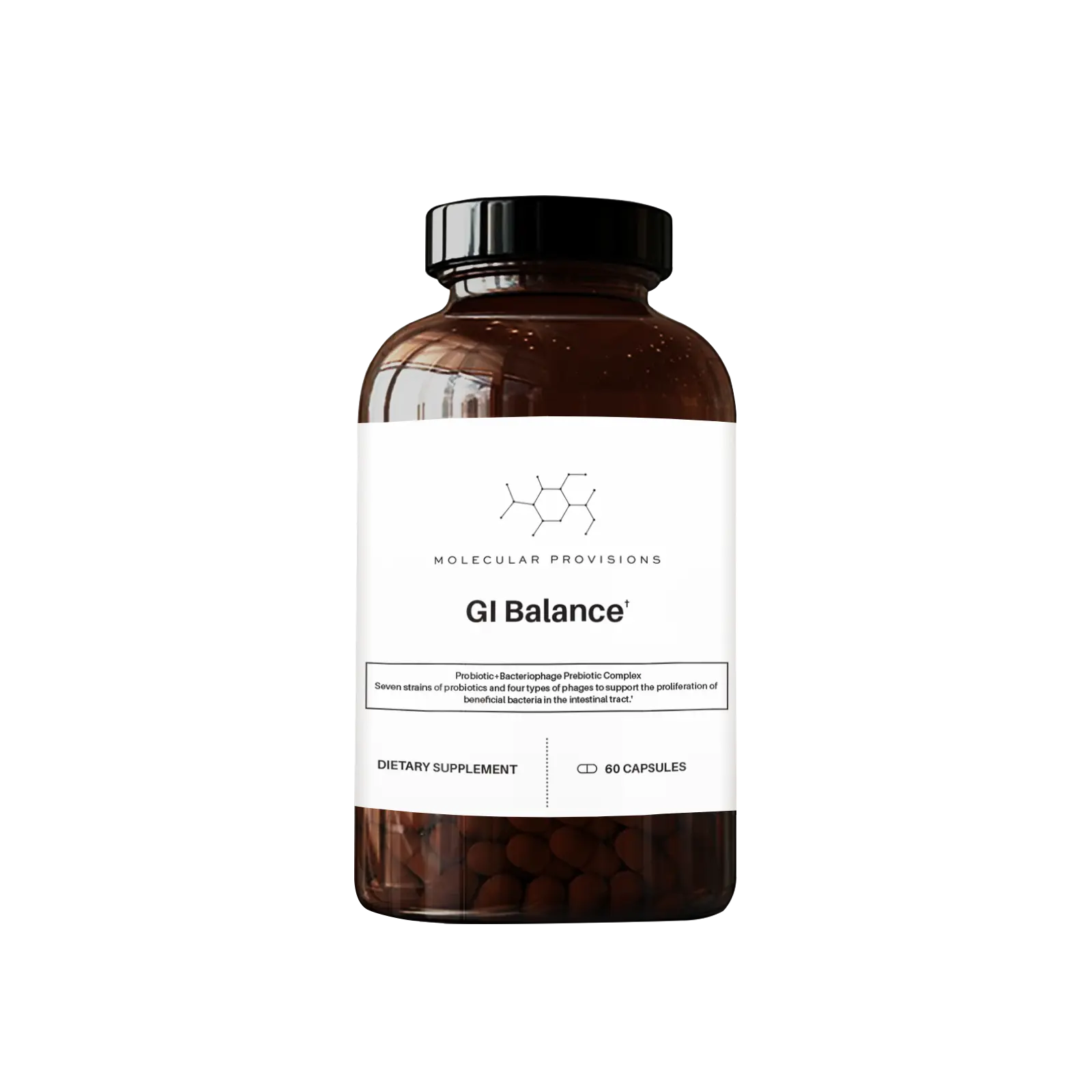 GI Balance Dietary Supplement - Edible Probiotic for Optimum Health, 4 Capsules in Jar