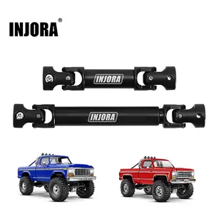 INJORA Hardened Steel Drive Shafts for 1/18 RC Crawler TRX4M High Trail K10 F150 Upgrade, 23g/Set
