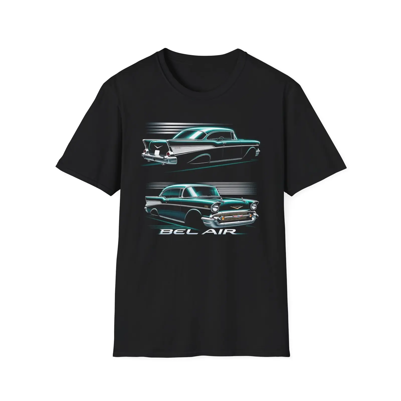 1957 Chevy Bel Air Classic Car Shirt, Vintage 50s Car Graphic Retro T-Shirt Hoodie Sweatshirt, Gift for Car Lovers