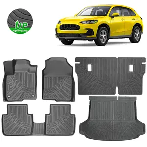 Canvcle Honda HR-V 2023-2026 Floor Liners Cargo Mat Full Set All Weather Protection TPE High Edge Odorless Custom Fit Back Seat Mats HRV Floor Mats Accessories
