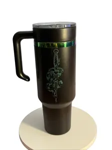 40oz Serpent Artwork Tumbler by @inkby_jenni