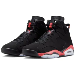 Jordan Air Jordan 6 CT8529-001 "Infrared Salesman" High Top Retro Basketball Shoes Unisex Black & Red Comfortable Reverse Infrared Design
