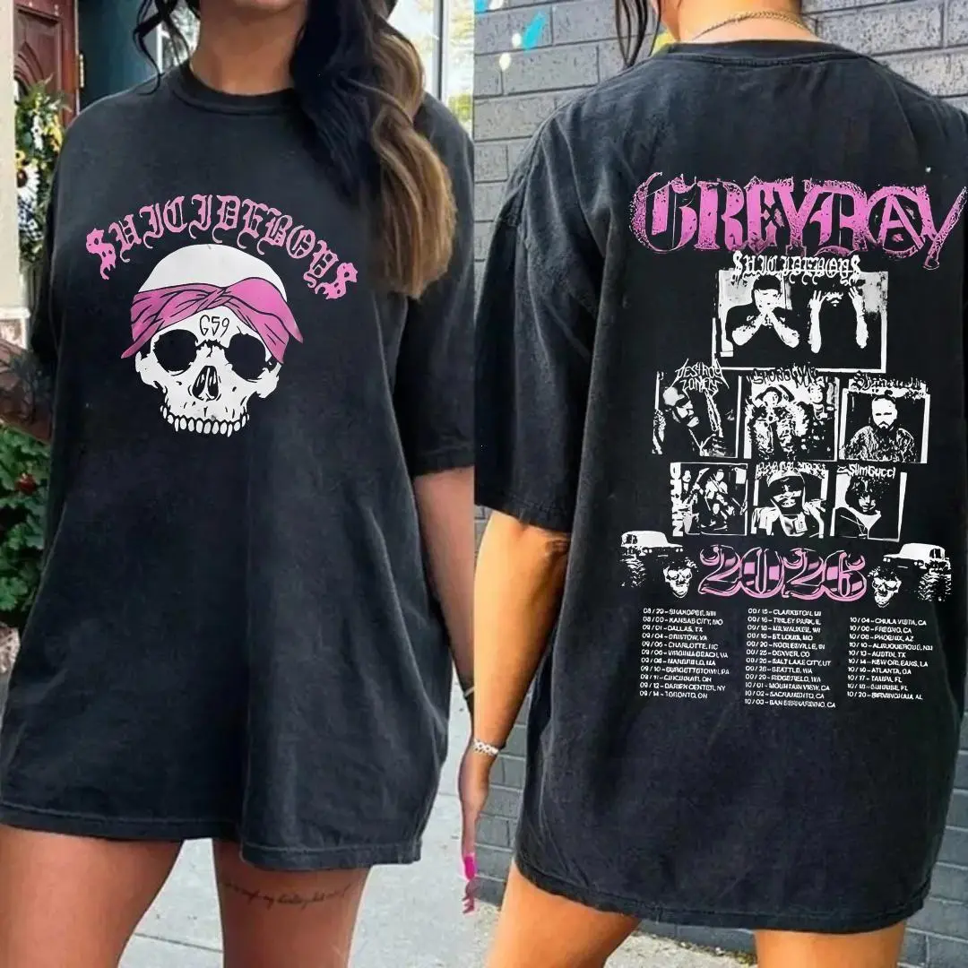 SB Grey Day 2026 North America Tour Lineup With Schedule Dates Two Sided Shirt, Unisex Rapper Clothing, Vintage Band Shirt