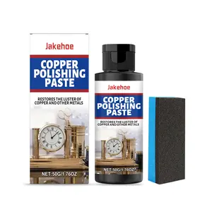 Jakehoe El compuesto para limpiar y pulir latón y otros metales elimina fácilmente las capas de óxido, las manchas negras, el óxido, las manchas de agua y otras manchas diversas de las superficies metálicas.