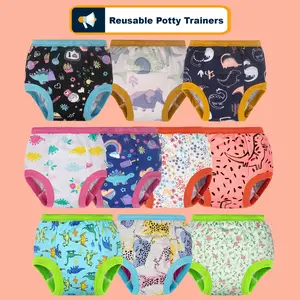 10-Pack Toddler Training Underwear – Reusable Soft Cotton Potty Pants for Kids