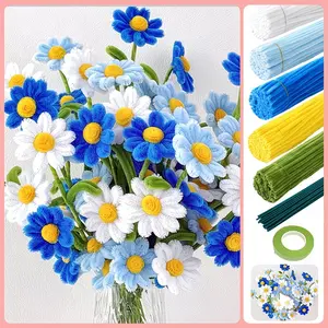 672-Piece Multi-Color Daisy Twist Rod Craft Kit, DIY Adult Handmade Material Pack, Wedding Bouquets, Party Decorations, Home Decor, Graduation Gifts