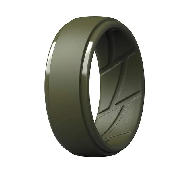 Step Edge Silicone Wedding Rings For Men With Grooves Rubber Bands Engagement Rings Step Edge Silicone Wedding Rings For Men With Grooves Rubber Bands Engagement Rings