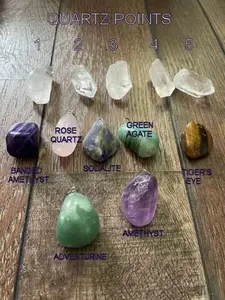 Tumbled crystal or points necklace you choose your chain and crystal!