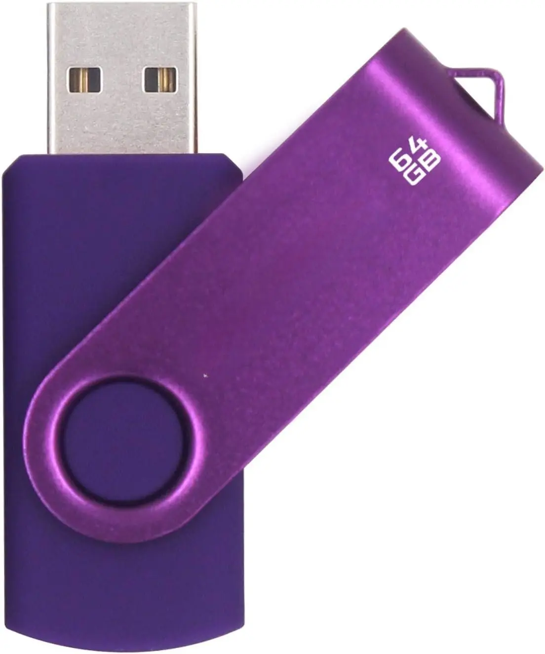 64GB Memory Stick USB 2.0 Flash Drives Swivel Thumb Drive Pen Drive (64GB Purple)