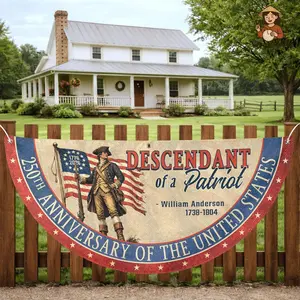 William T. Anderson America 250th Anniversary Flag, 1776–2026 Patriotic Fence Flag America 250 Anniversary, 250th Anniversary Outdoor Decor