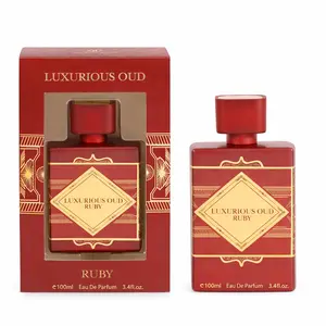Luxurious Oud Ruby Perfume for Women 3.4oz/100ml Eau de Parfum, Oud, Amber, Patchouli, Oriental Natural Spray