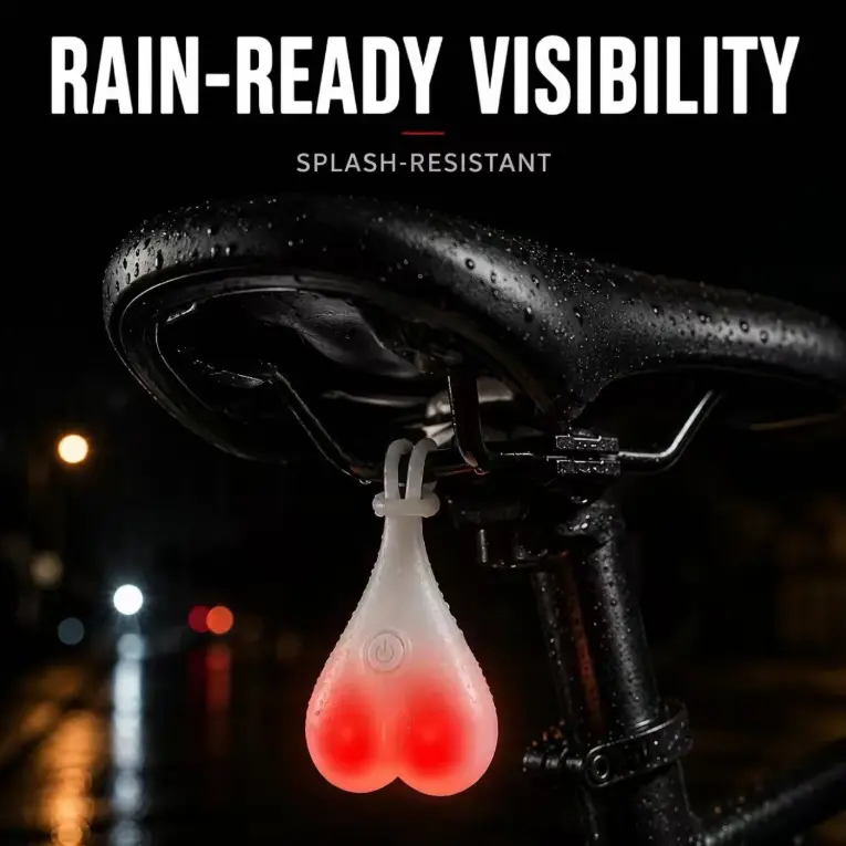 Heart-Shaped LED Novelty Hanging Light - Silicone Clip-On Accent Light with 3 Modes for Outdoor Decor, Backpacks