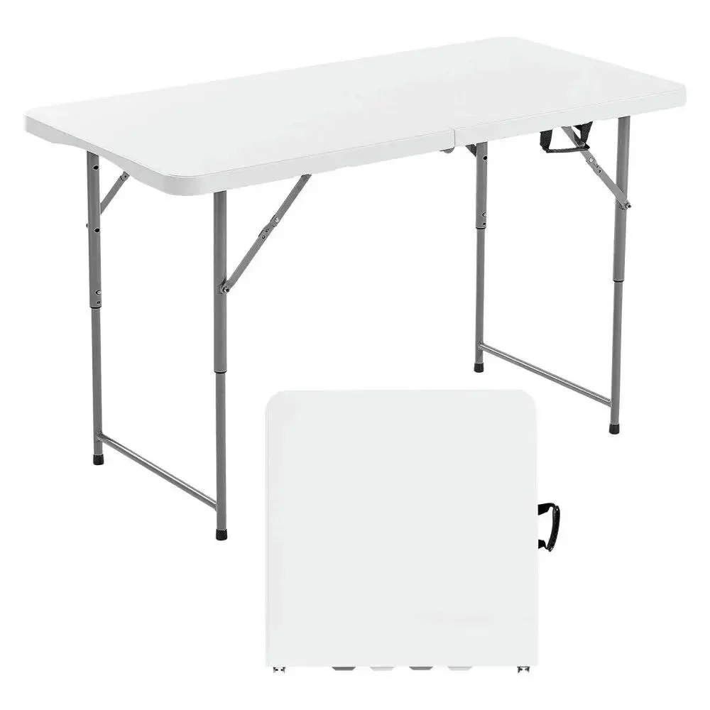 【DealsForYouDays】VEVOR 4 Ft Multi-Seat Waterproof Plastic Folding Indoor-Outdoor Picnic Table, Portable Utility Table with Handle, Father's Day Gift, Multi-Seat Picnic Tables, Waterproof Picnic Tables