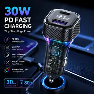 Tiny but Insanely Fast 30w PD Car Charger, High Power Output, Ideal for Quick Charging, Perfect for Daily Use