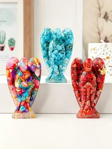 Crystal Angel Carving✨ Heal Your Soul! Handmade Resin Gemstone Angel Figurine for Home Decor & Spiritual Gift Crystal Carvings Unique Crystal Design