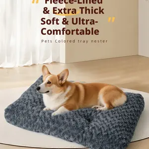 Ultra-Soft Plush Pet Mat for Cats & Small Dogs - Non-Slip, Machine Washable, Cozy Comfort Bed