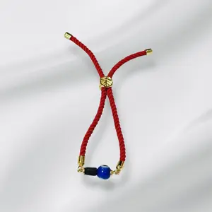 Turkish Eye Protection Bracelet with Azabache Bead Red Cord Adjustable Fashion Jewelry