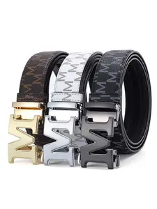 [ATEEZSTATION Brand] Luxury M-Buckle Belts | 3 Chic Patterns | Gold/Silver/Black Buckles | Upgrade Your Look Now | Statement Belts
