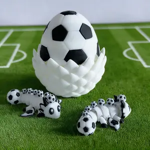 Cute Christmas Dragon & Egg Model, Plastic Desktop Decoration Sculpture, Holiday Gift, 3D Printed Adorable Ornament