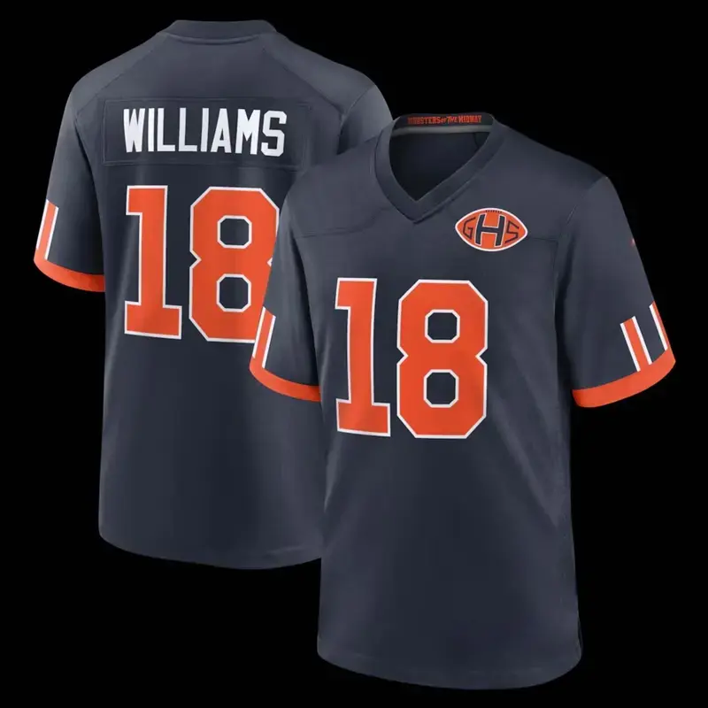Unisex Chicago Football Jersey – Caleb Williams Style Navy Game Day Jersey, #4 #34 #84 #85 Player Numbers, Classic Team Sports Shirt