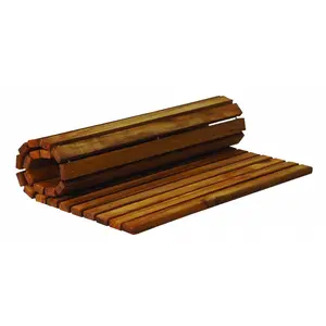 SeaTeak  String Mat Rolled - Oiled Finish