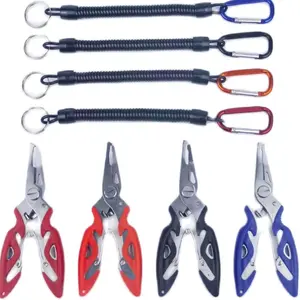 2-Piece Aorace Multi-Functional Fishing Tool Set, Winter Fishing Accessories Including Pliers, Tongue Plier, Braided Hooks, Fish Hook Clippers, Fishing Tackle Kit