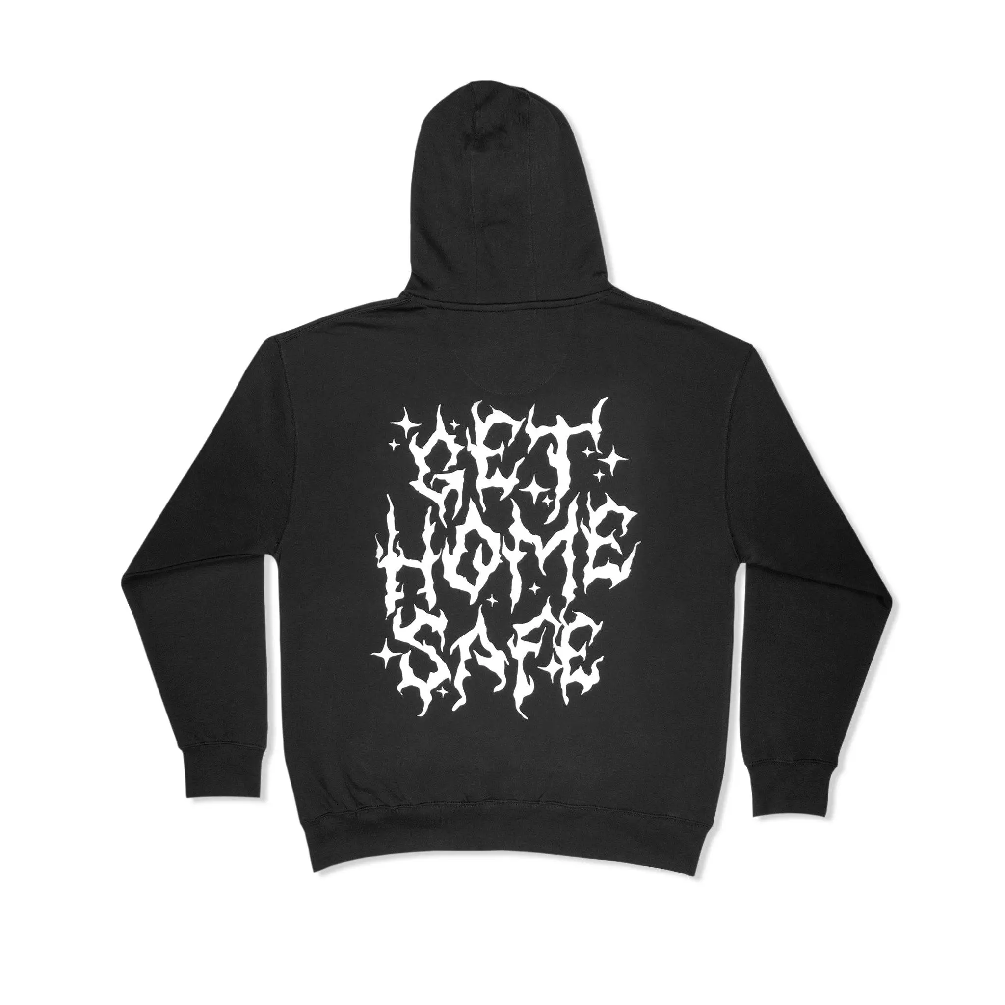 Get Home Safe Hoodie - Streetwear Hoodie Black Print Get Home Safe Hoodie - Streetwear Hoodie Black Print