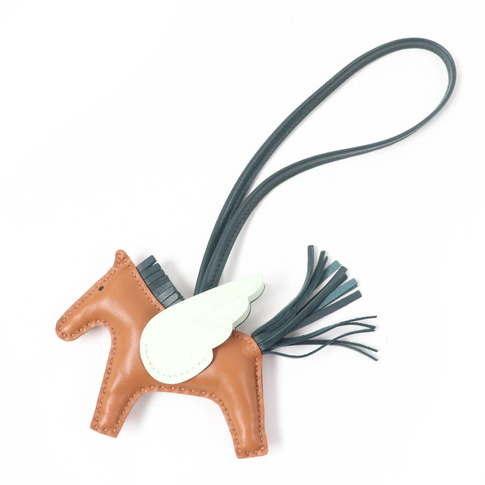 Pre-owned HERMÈS Lambskin Small Leather Goods Hermes Rodeo Charm Pegasus Anyo Miro Bag Charm