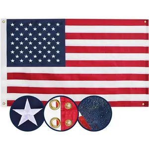 Flag 4x6 Ft, Multipurpose Heavy Duty  Flag, 4 Brass Grommets, Embroidered Stars, Sewn Stripes, Outdoor Standard  Flag, Bedroom, Room, Indoor Hanging  Flag For Wall
