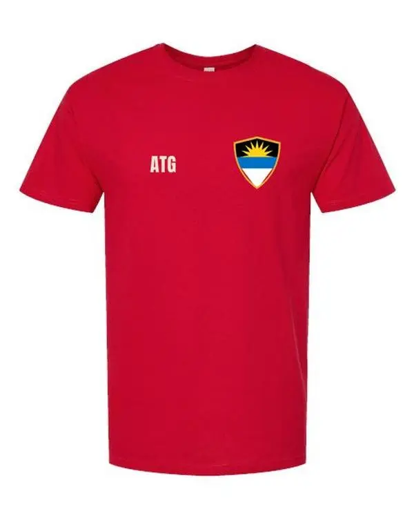 Antigua And Barbuda Soccer Tee — Retro National Crest | NYC Factory