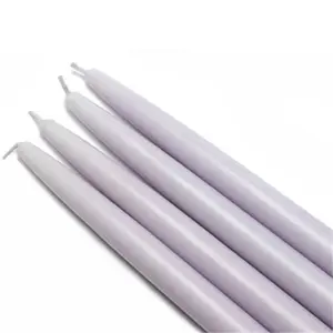 212 MAIN 10 in. Smokeless Handpoured Solid Lavender Unscented Wax Taper Candles, 12-Piece Traditional Home Decor, 7-Hour Camping & Hiking Outdoor Lights