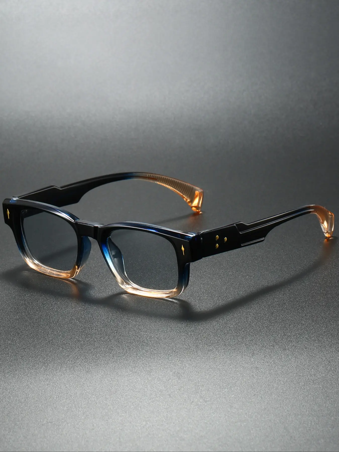 Men's Fashion Eyeglasses Frame, Square Frame Glasses, Classic Style Arrow Design, Trendy Rivet Decoration, Vintage Look, New Arrival, Stylish Eyeewear, Square Frames Eyeglass, Square Frame Eyewear, Casual Stylish Glasses
