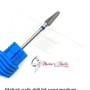 Maika's Nails Drill Bit Cone Medium Grip for Professional Nail Care Tools Cutics Cleansing