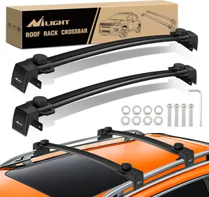 Nilight Roof Rack Cross Bars, Adjustable Aluminum Car Accessory Fit for Jeep Compass MP 2017-2021 with Raised & Flush Rails Fixed Point, for Cargo Carrier, Luggage Box, Kayak Roof Ladder Rack Vehicle