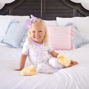 Bunny & Friends Purple Pajamas - Easter PJ Set for Girls